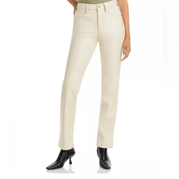 Good American Better Than Leather Good Icon Bone001 High Rise Women’s Jeans $175 - Picture 2 of 7